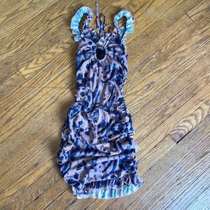 Purple and tan patterned dress!